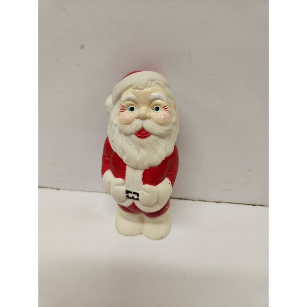 Rubber Squeak Santa Claus Stahlwood Toys Christmas Vinyl Vintage St Nicholas